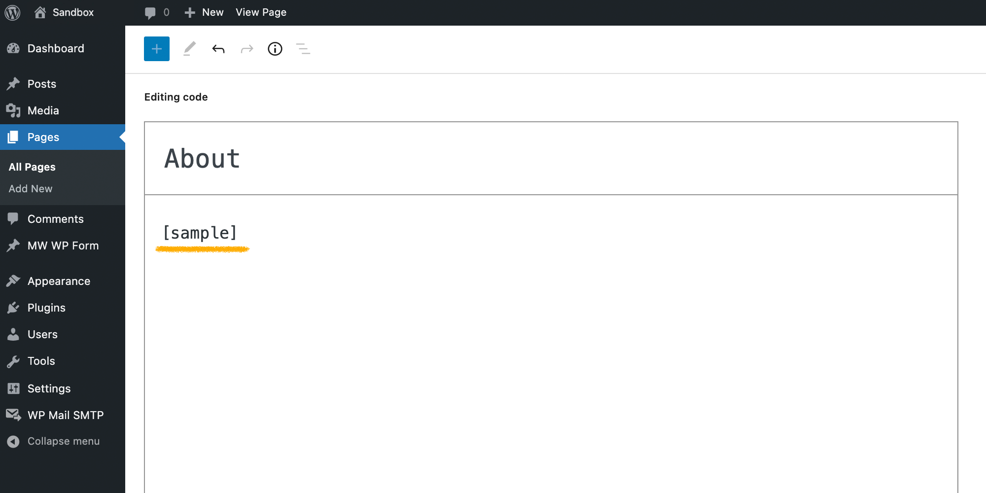 WordPressの記事入力欄